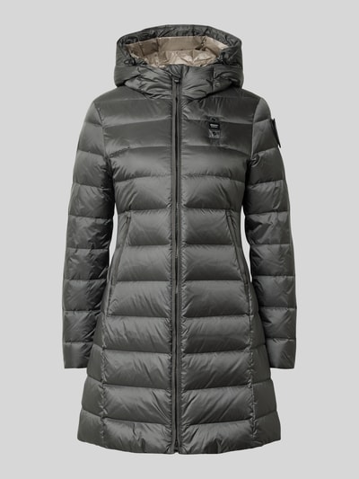Blauer Usa Daunenmantel mit Kapuze Modell 'AGNES' Dunkelgrau 2
