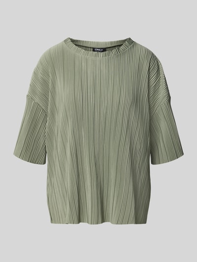 ONLY Regular Fit T-Shirt mit Rundhals-Ausschnitt Modell 'RAVENNA' Schilf 2