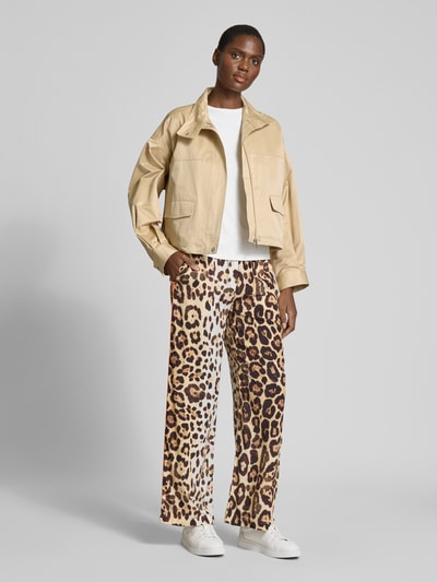 Emily Van den Bergh Stoffhose mit elastischem Bund Beige 1