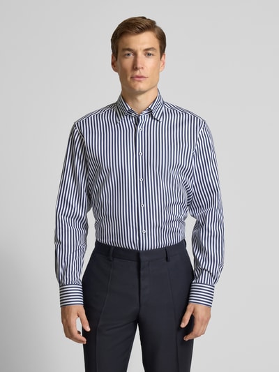 ETERNA Modern Fit Business-Hemd mit Knopfleiste Marine 4