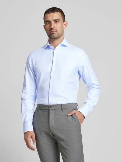 Profuomo Slim Fit Business-Hemd mit Haifischkragen Bleu 4