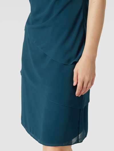 Christian Berg Cocktail Cocktailkleid mit Wasserfall-Ausschnitt Bottle Melange 3