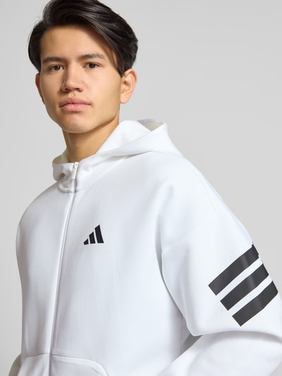 adidas Sportswear Regular fit sweatjack met logoprint Wit - 3