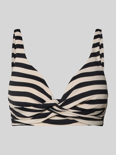 Produktfoto, Bikini-Oberteil mit Knotendetail Modell 'YADBOR' von Barts im Allover-Look, Material-Mix mit Stretch-Anteil, Körpernahe Passform