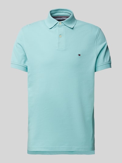 Tommy Hilfiger Regular Fit Poloshirt mit Label-Detail Helltuerkis 2