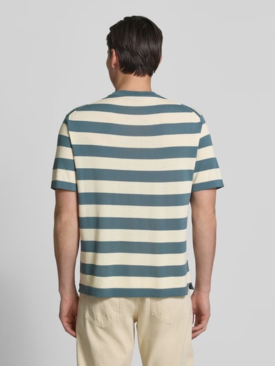 Cruna T-Shirt mit geripptem Rundhalsausschnitt Hellblau 5
