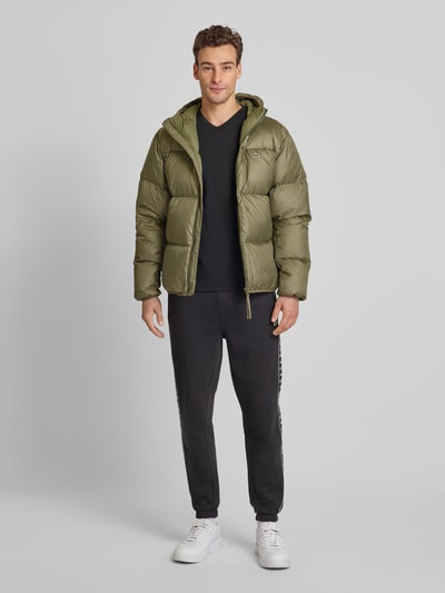 Lacoste Steppjacke mit Kapuze Oliv 1