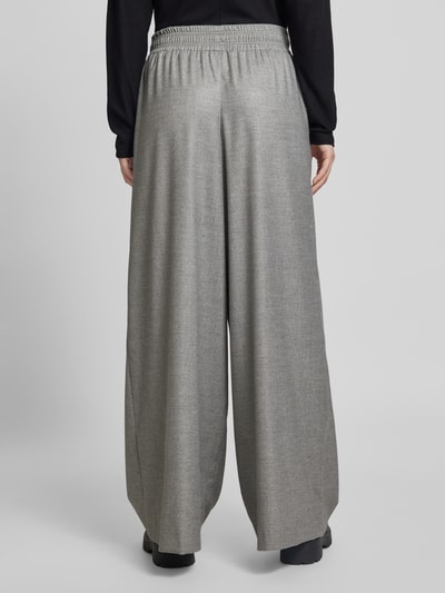 Drykorn Wide leg stoffen broek met elastische band, model 'CEILING' Lichtgrijs - 5