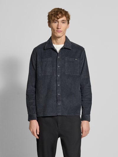 Blend Regular Fit Hemdjacke aus Cord Modell 'FABER' Dunkelgrau 4