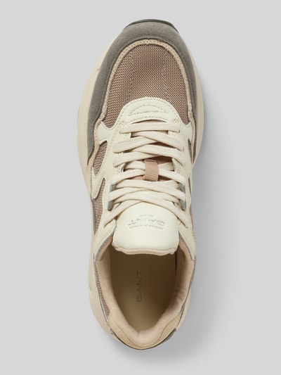 Gant Ledersneaker mit Label-Details Modell 'Neuwill' Taupe 4