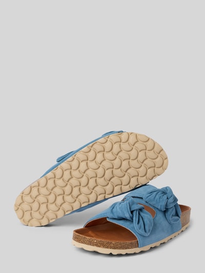 Verbenas Sandalen van leer, model 'RAIN' Oceaanblauw - 4