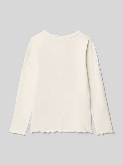 s.Oliver RED LABEL Regular Fit Langarmshirt aus Baumwoll-Mix Weiss 3