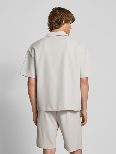 Pegador Relaxed fit vrijetijdsoverhemd met structuurmotief, model 'TROY' Lichtgrijs - 5