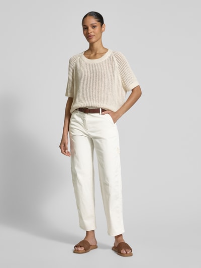 Cambio Tapered Fit Hose mit verkürztem Schnitt Modell 'EVE' Sand 1