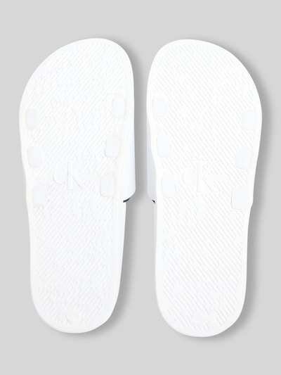 CK Calvin Klein Badeschuhe mit Logo Print Weiss 3
