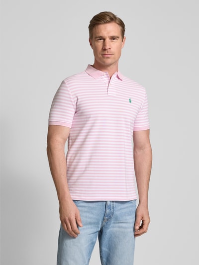 Polo Ralph Lauren Poloshirt mit Label-Stitching Pink 4