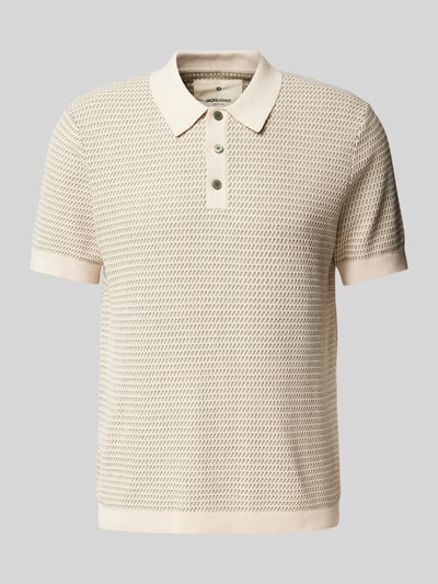 Jack & Jones Premium Regular Fit Poloshirt mit Label-Detail Modell 'SANDER' Offwhite 2