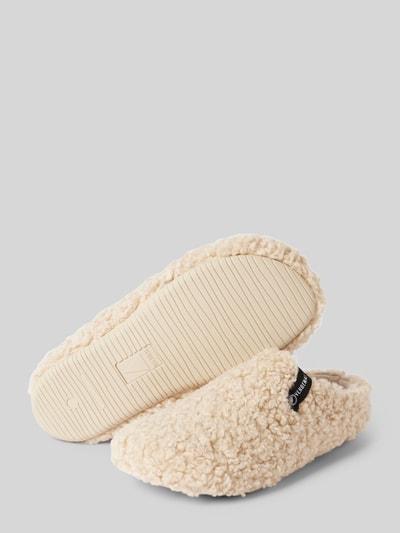 Verbenas Slippers met imitatiebont, model 'YORK CURLY' Beige - 4