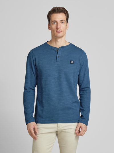 Lerros Longsleeve mit Knopfleiste Modell 'SERAFINO' Rauchblau 4