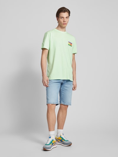 Tommy Jeans T-Shirt mit Label-Print Mint 1