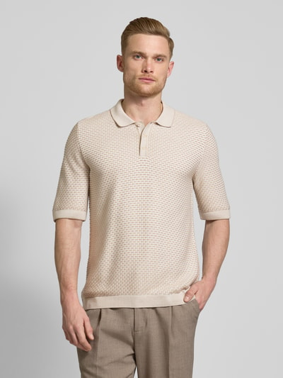 Cinque Regular Fit Poloshirt mit kurzer Knopfleiste Modell 'Flavius' Sand 4