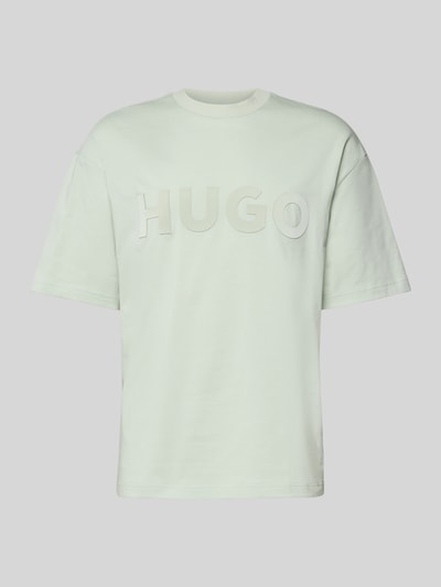 Produktfoto, Relaxed Fit T-Shirt aus reiner Baumwolle Modell 'DINKEE' von HUGO, Optik: Unifarben, Passform: Relaxed-Fit, Applikation: 3D Label-Print, Rundhals-Ausschnitt, Ärmelform: Kurzarm, Materialverarbeitung: Jersey, Material: Reine Baumwolle