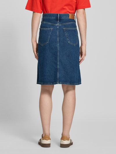 Tommy Hilfiger Straight Fit Jeansrock mit mittelhohem Bund Marine Melange 5