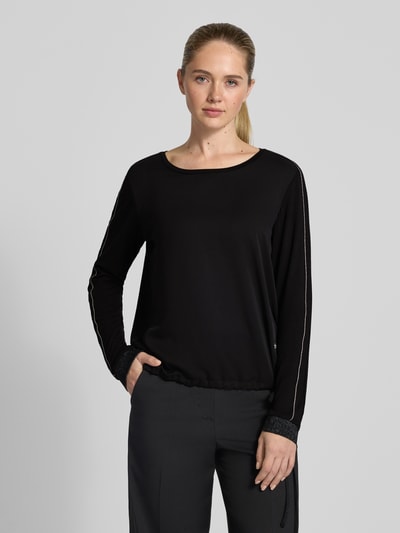 ZABAIONE Blusenshirt mit Rundhalsausschnitt Black 4