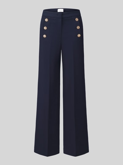 SEDUCTIVE regular fit wijdte broek met viscose, model 'BRIDGET' Marineblauw - 2
