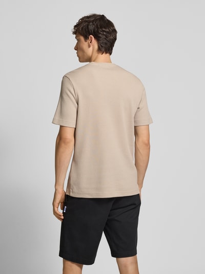 Only & Sons Regular Fit T-Shirt mit Waffelmuster Beige 5