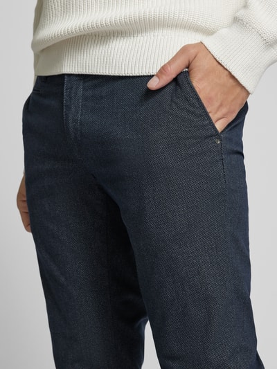 Brax Regular fit chino met paspelzak, model 'FABIO' Marineblauw - 3