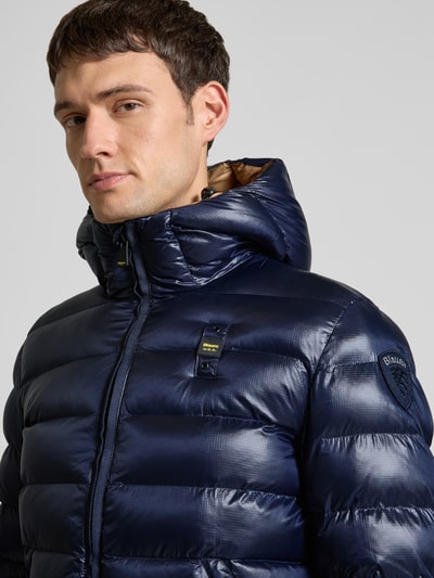 Blauer Usa Steppjacke mit Zweiwege-Reißverschluss Modell 'ADAMS' Marine 3