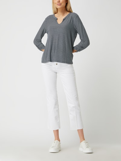 Tom Tailor Blusenshirt mit Allover-Muster  Dunkelblau 1