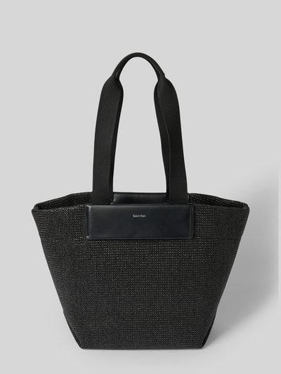 CK Calvin Klein Shopper mit Strukturmuster Modell 'RAFFIA' Black 2