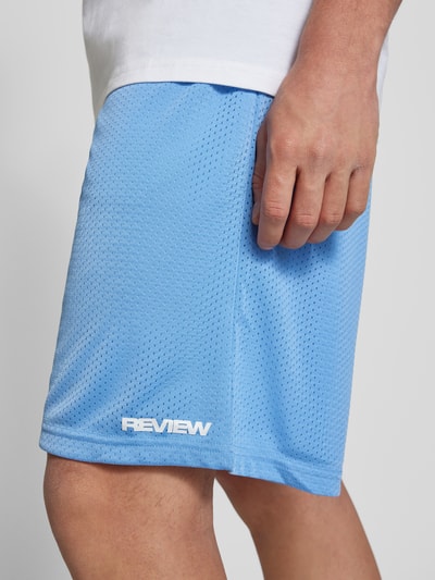 REVIEW Shorts mit elastischem Bund Hellblau 3