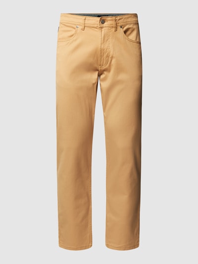 Christian Berg Men Slim fit broek met stretch Goud gemêleerd - 2