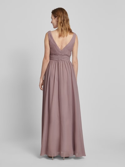 Mascara Abendkleid mit Plisseefalten Mauve 5