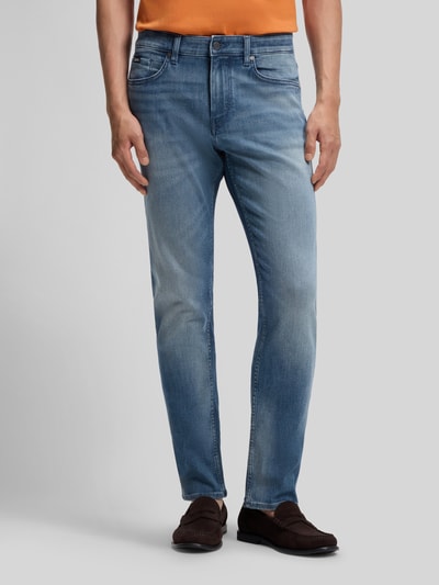 BOSS slim fit jeans van katoenmix model 'DELAWARE' Jeansblauw - 4