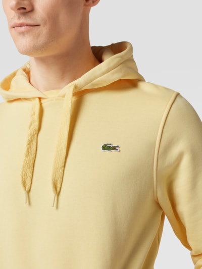 Lacoste Classic Fit Hoodie mit Logo-Applikation Hellgelb 3