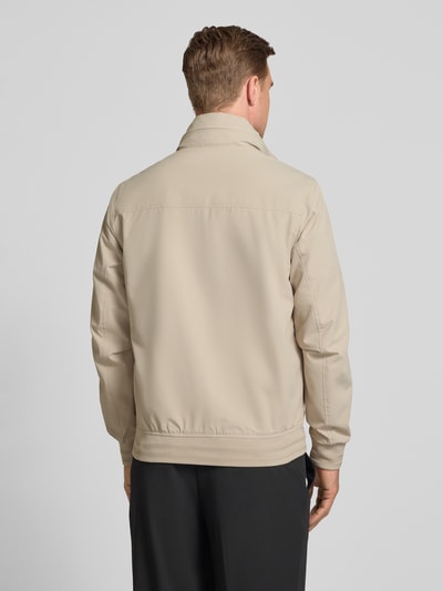 Tom Tailor Regular Fit Funktionsjacke mit Schalkragen Offwhite Melange 5