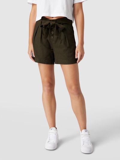 Only Shorts mit Knopfleiste Modell 'ONLVIVA LIFE BELT LONG' Dunkelgruen 4