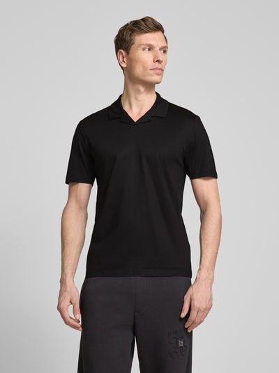 HUGO Poloshirt mit V-Ausschnitt Modell 'Dimerspolo' Black 4