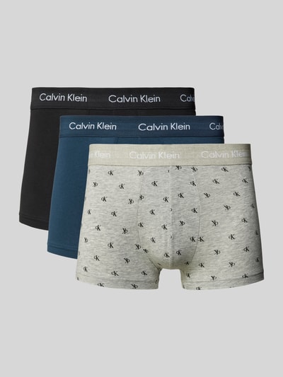 Calvin Klein Underwear Trunks aus Viskose mit Label-Bund im 3er-Pack Graphit 1