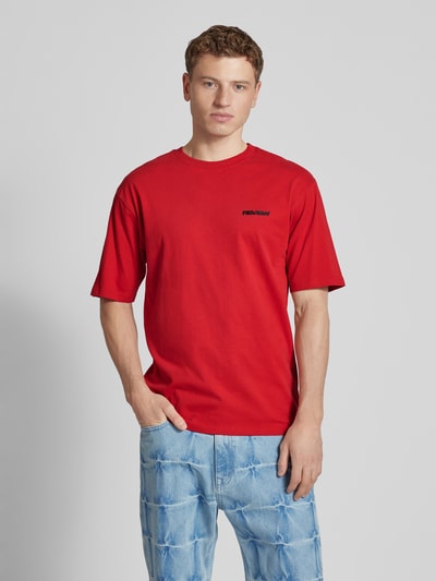 REVIEW T-Shirt mit Label-Print Rot 4