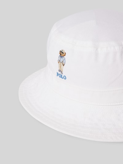 Polo Ralph Lauren Kids Czapka typu bucket hat z wyhaftowanym motywem Biały 2