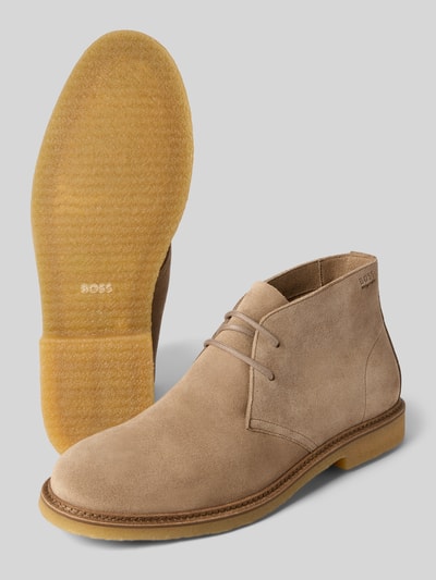 BOSS Boots aus echtem Veloursleder Modell 'KOPE' Beige 4
