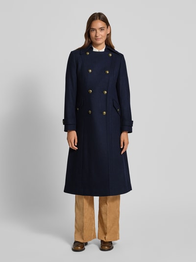 Lauren Ralph Lauren Lange jas van wolmix met mouwtrensjes Marineblauw - 4