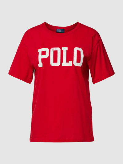 Polo Ralph Lauren T-Shirt mit Label-Print Dunkelrot 2