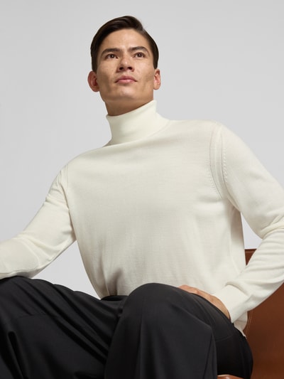 ARMANI EXCHANGE Golf z elastycznymi wykończeniami Biały 3