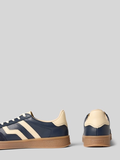 Produktfoto, sneakers aus echt leer model 'Cuzima' van GANT, donkerblauw en beige met rubberen zool, Dames sneakers